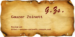 Gauzer Zsinett névjegykártya